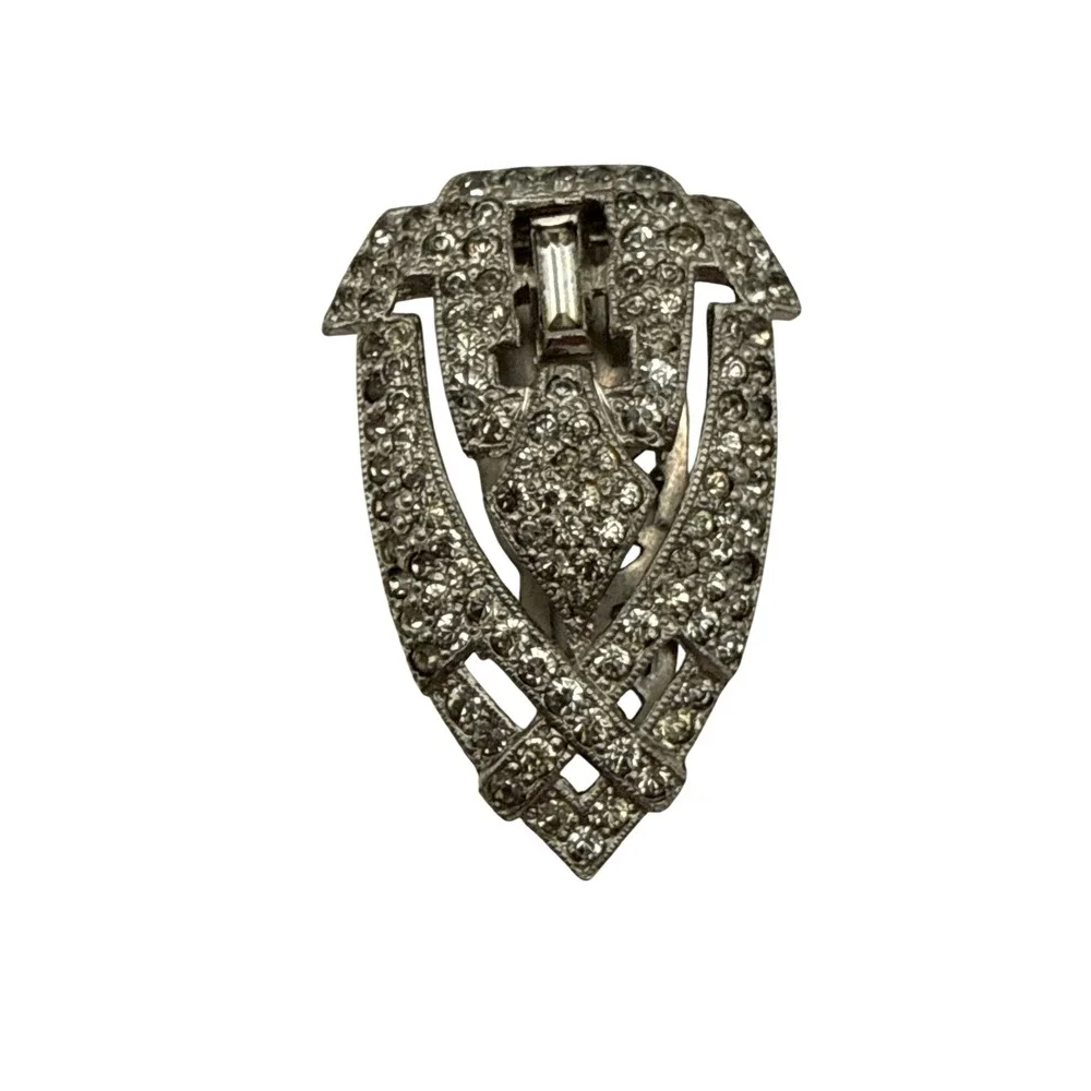 KJL‎ Avon Gerrys Brooch Clip Pin Lot 8pc Floral Art Deco Rhinestone Vintage